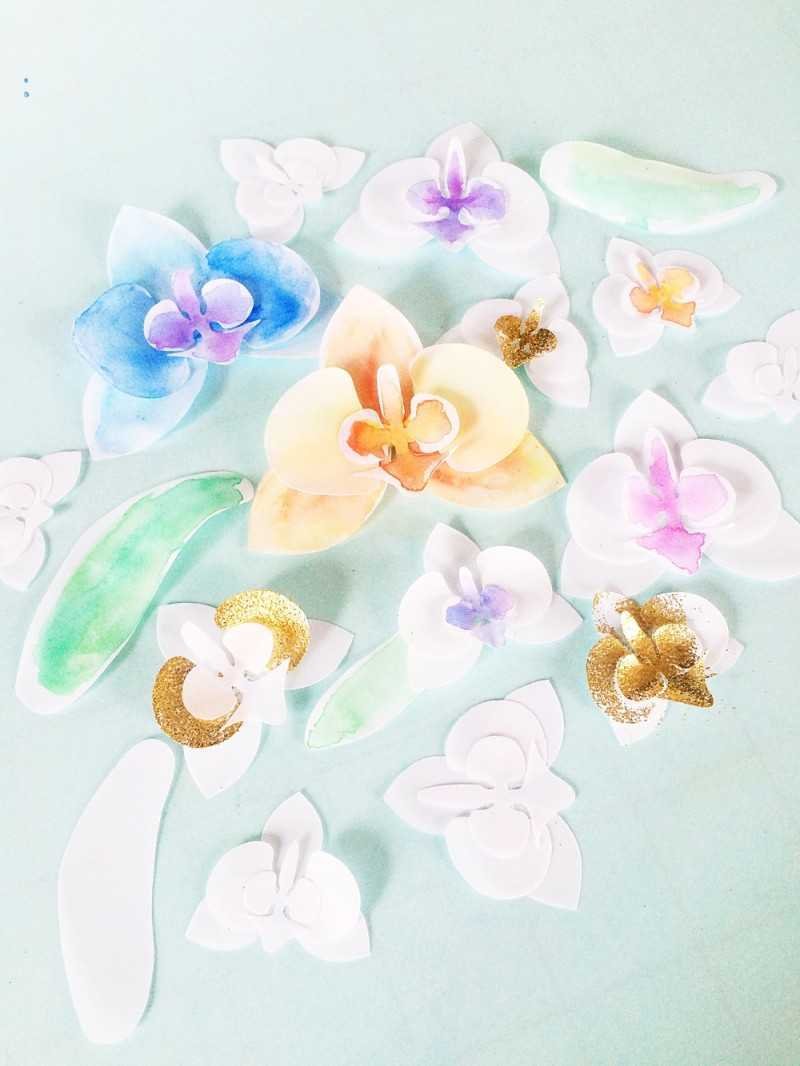 Цветы из бумаги Орхидея
