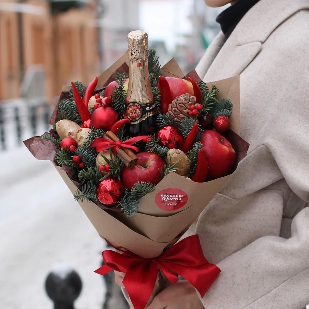 Новогодние вкусные букеты