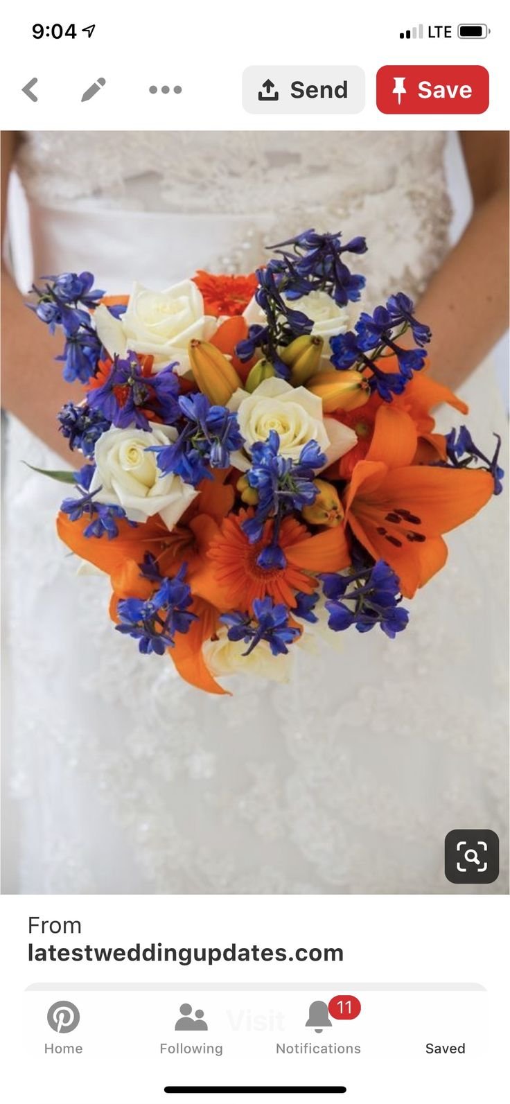 Свадьба в сине оранжевых тонах