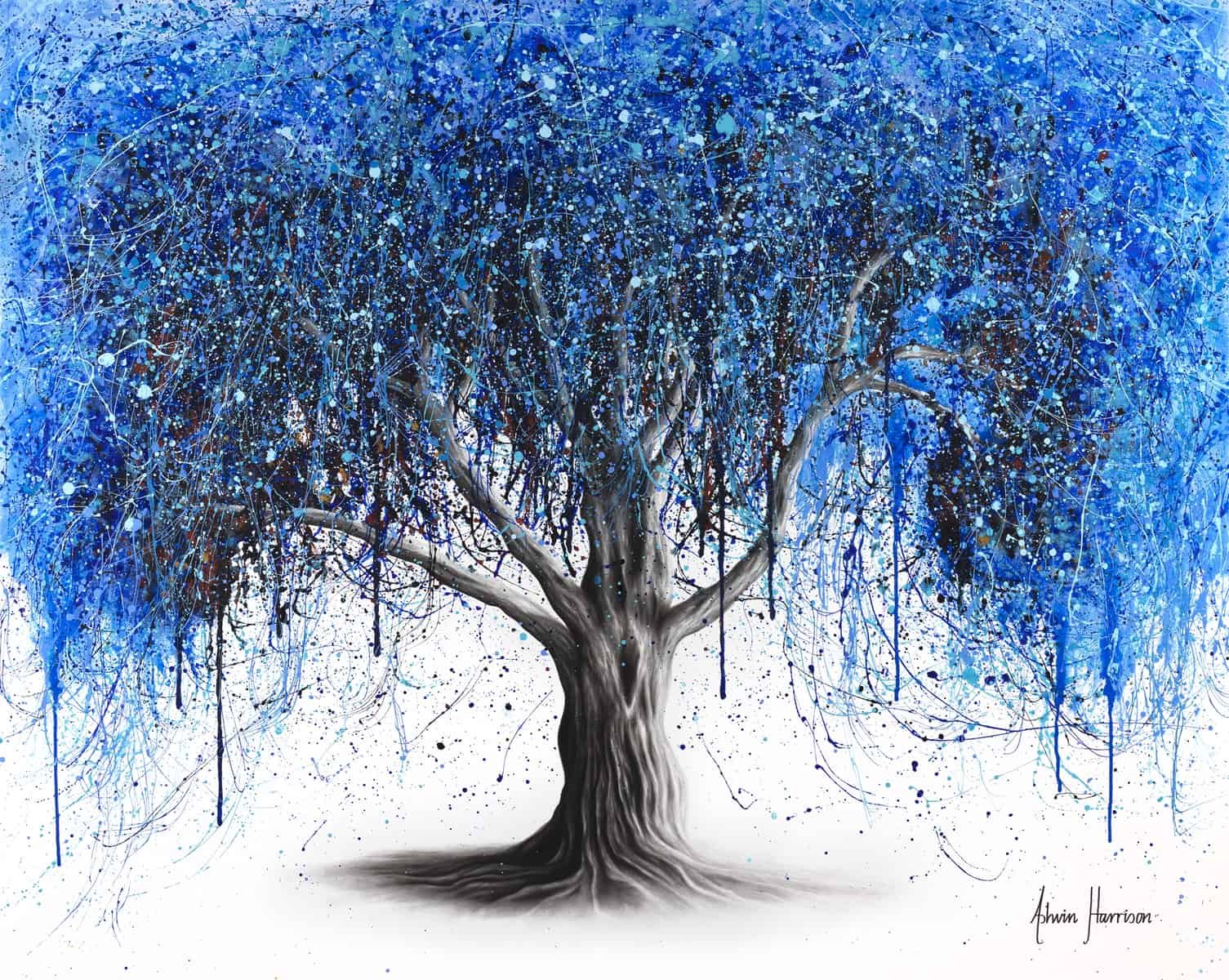 Синее дерево картина