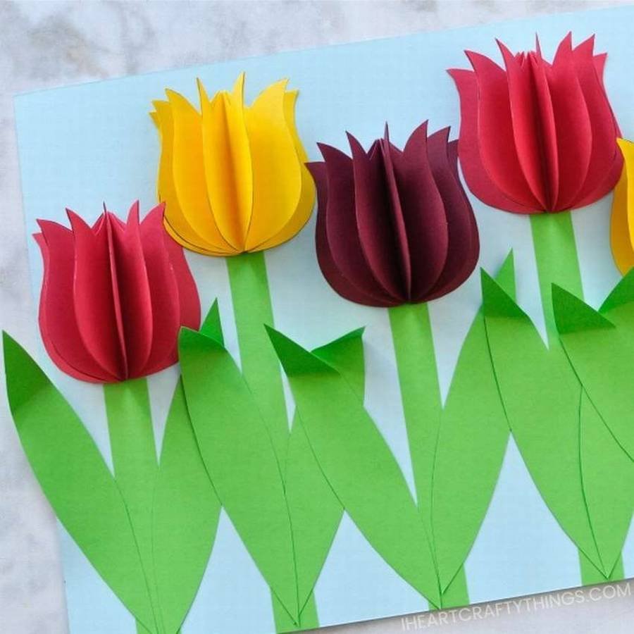 Тюльпаны цветные для детей