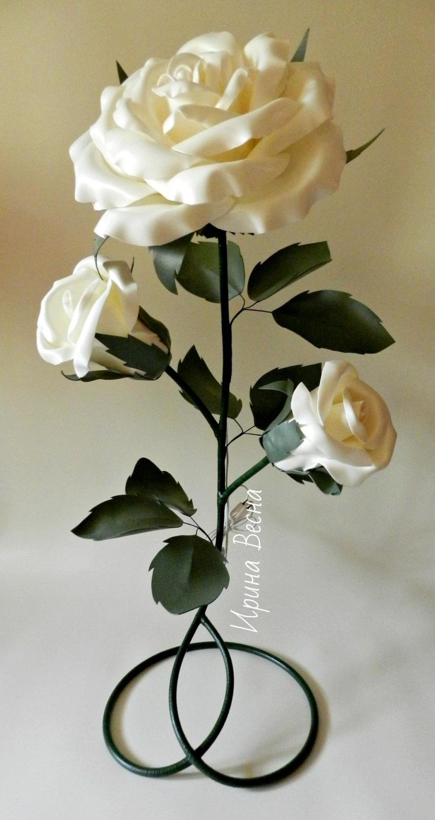 Светильник роза из фоамирана