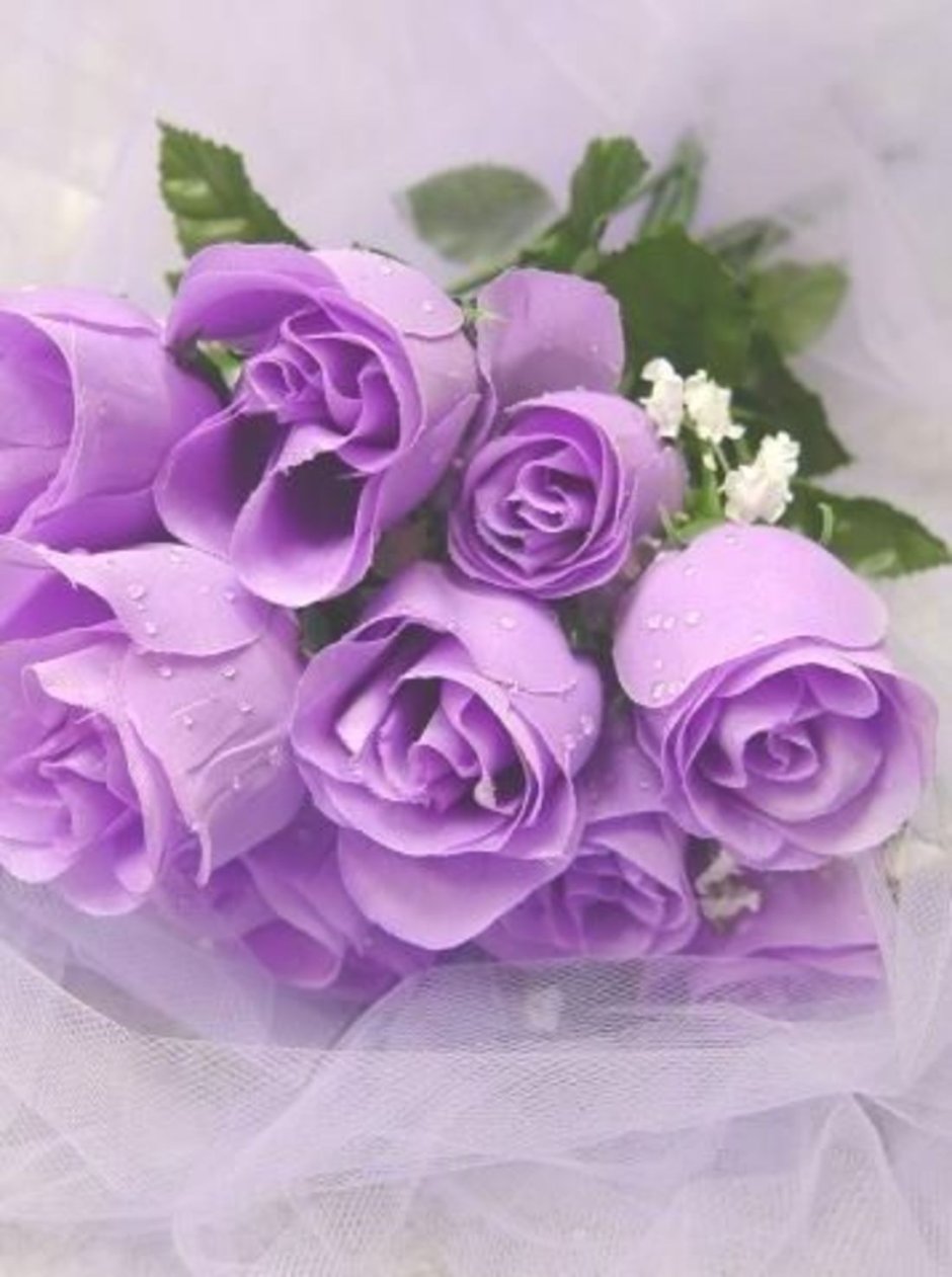 Шикарный букет с днем рождения фиолетовый
