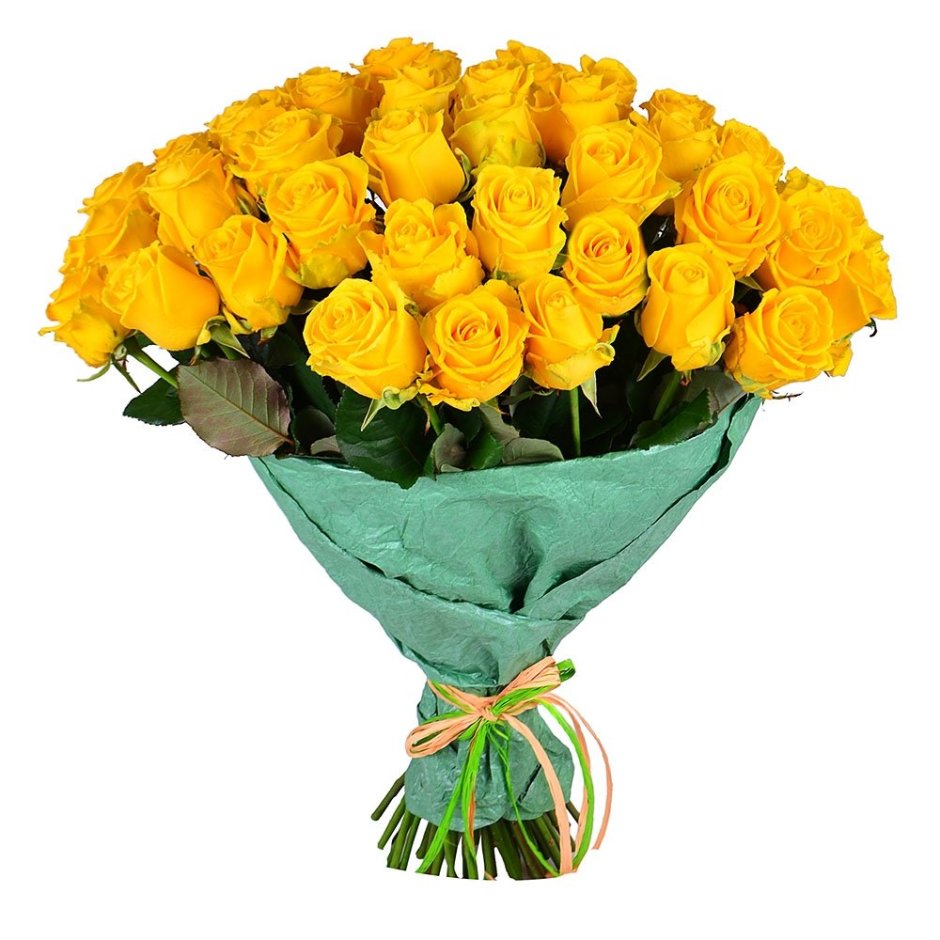 Букет 51 желтая роза 60см