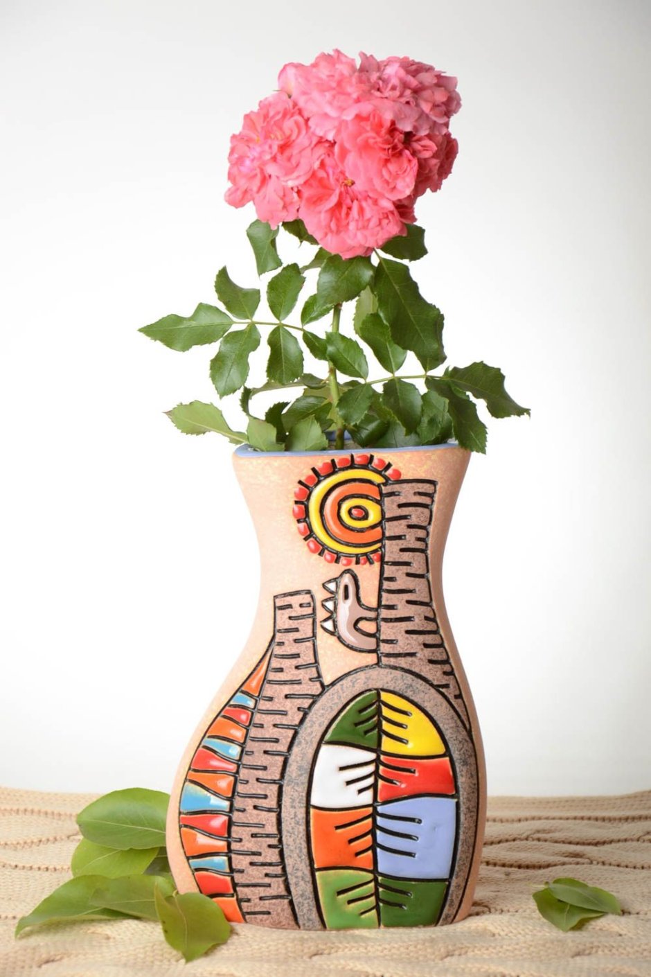 Красивые стеклянные вазы для цветов