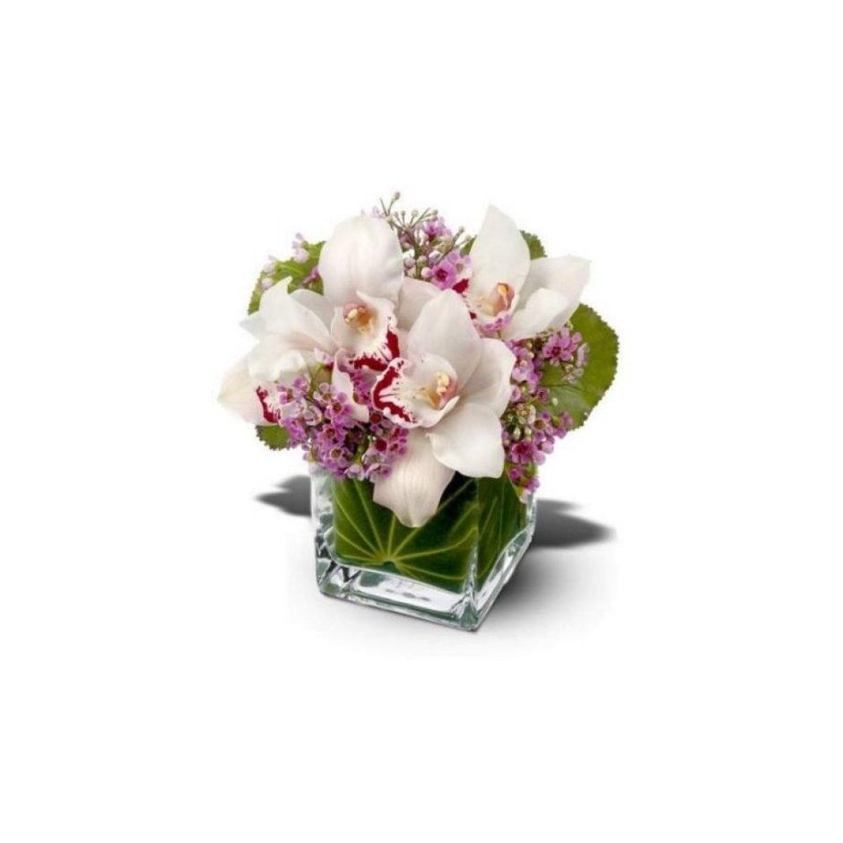 Маленький букет с орхидеями