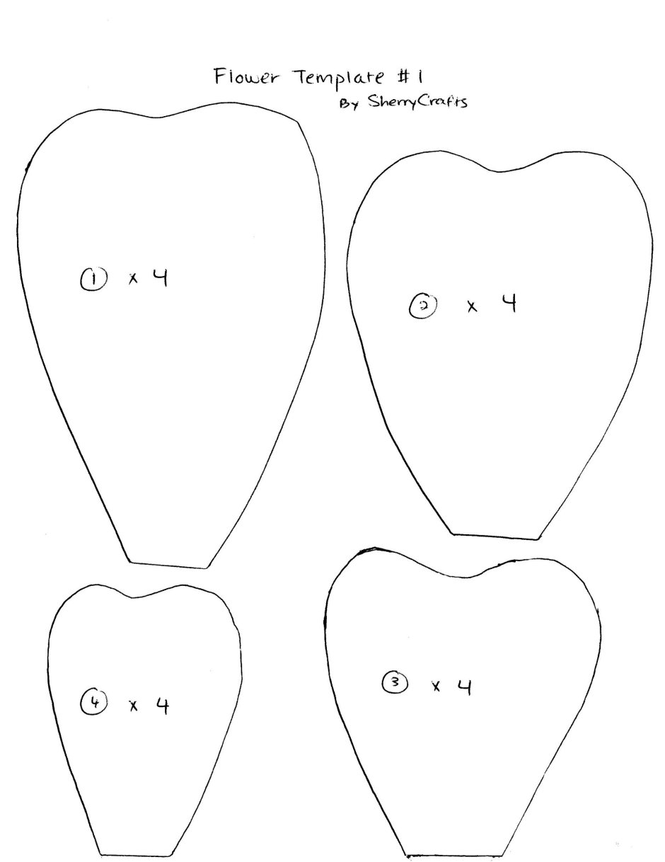 Выкройка лепестков пиона