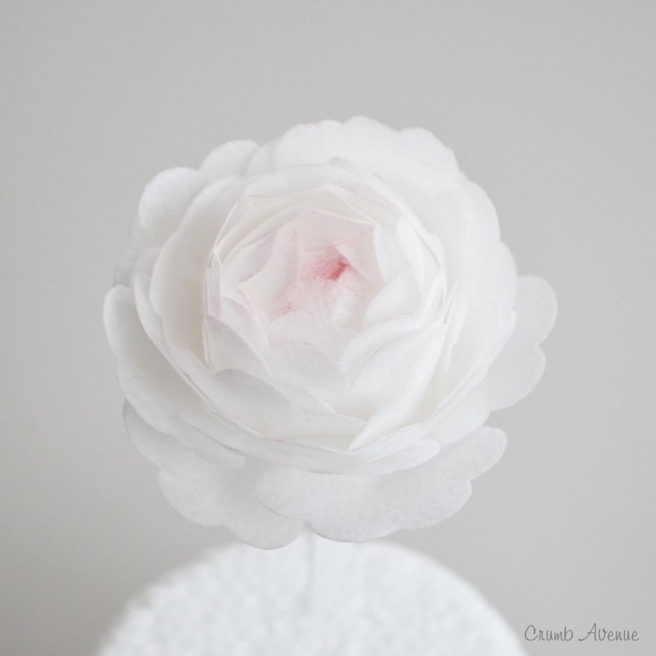 Пион цветок из вафельной бумаги