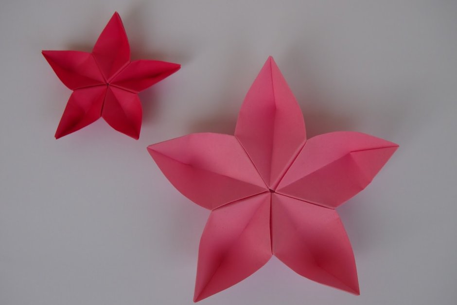 Цветы оригами из квадратной бумаги