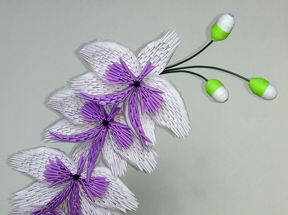 Оригами цветы Орхидея
