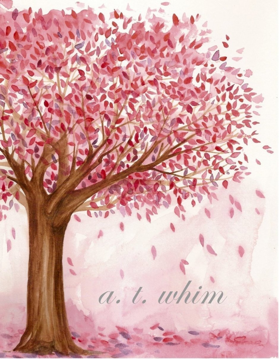 Картина розовое дерево