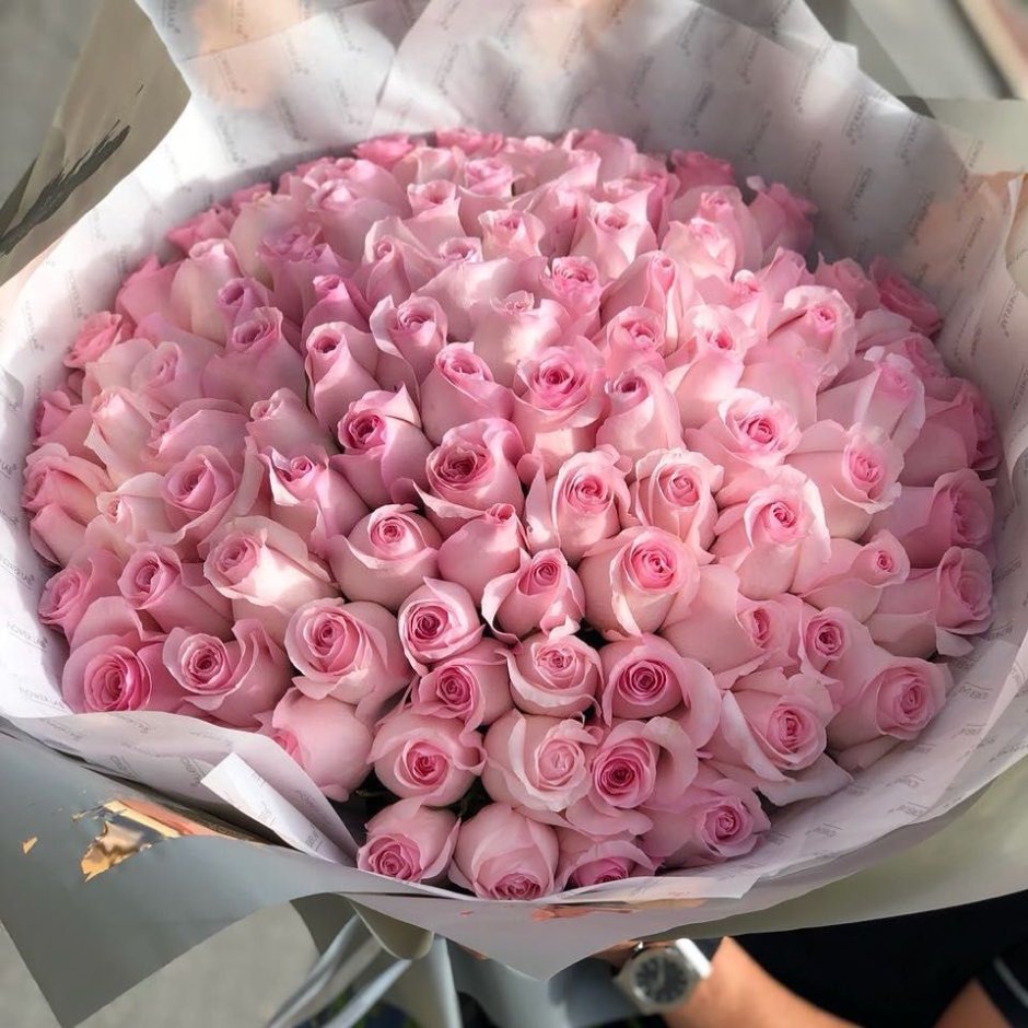 Розы Эквадор 51шт нежно розовые
