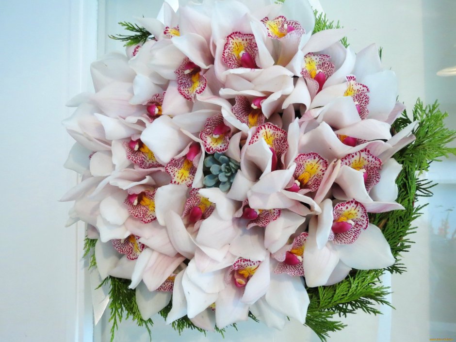 Букет Нобилис Орхидея роза