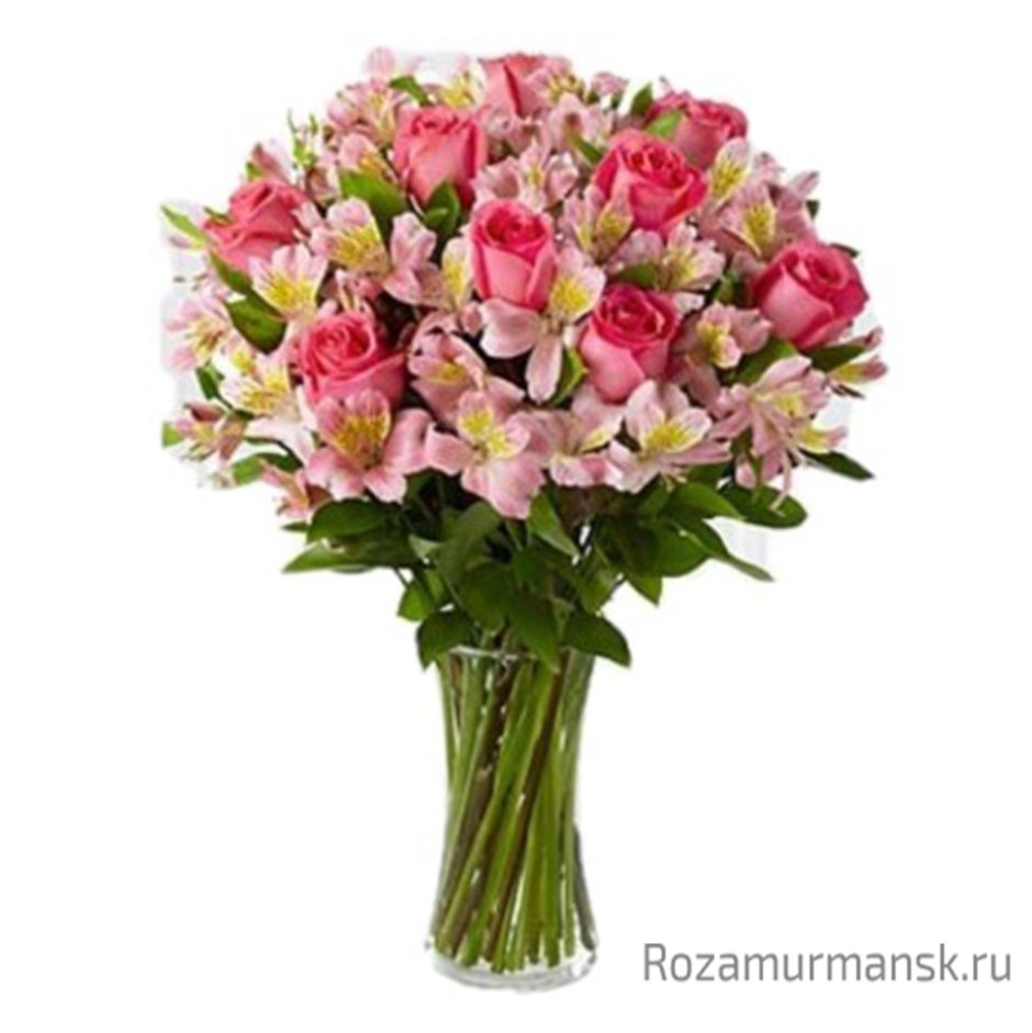 Букет Хризантема кустовая роза альстромерия