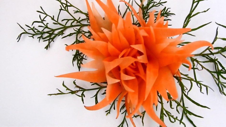 Цветы из моркови