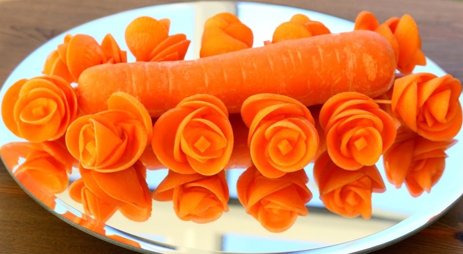 Цветочек из морковки