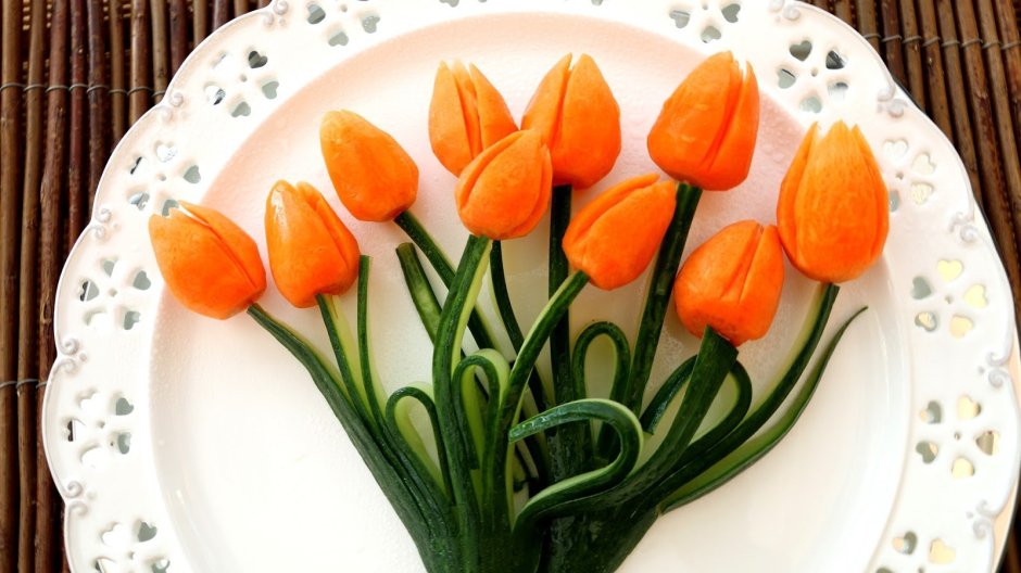 Тюльпаны из моркови