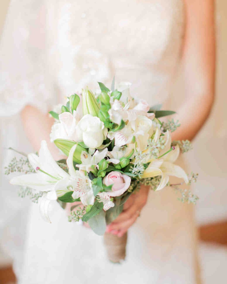 Свадебные букеты из лилий для невесты