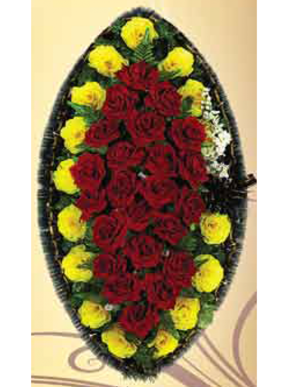 Венок из искусственных цветов на похороны