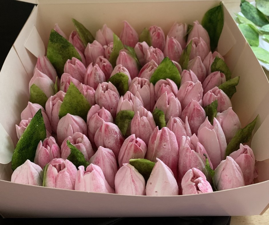 Тюльпаны из зефира