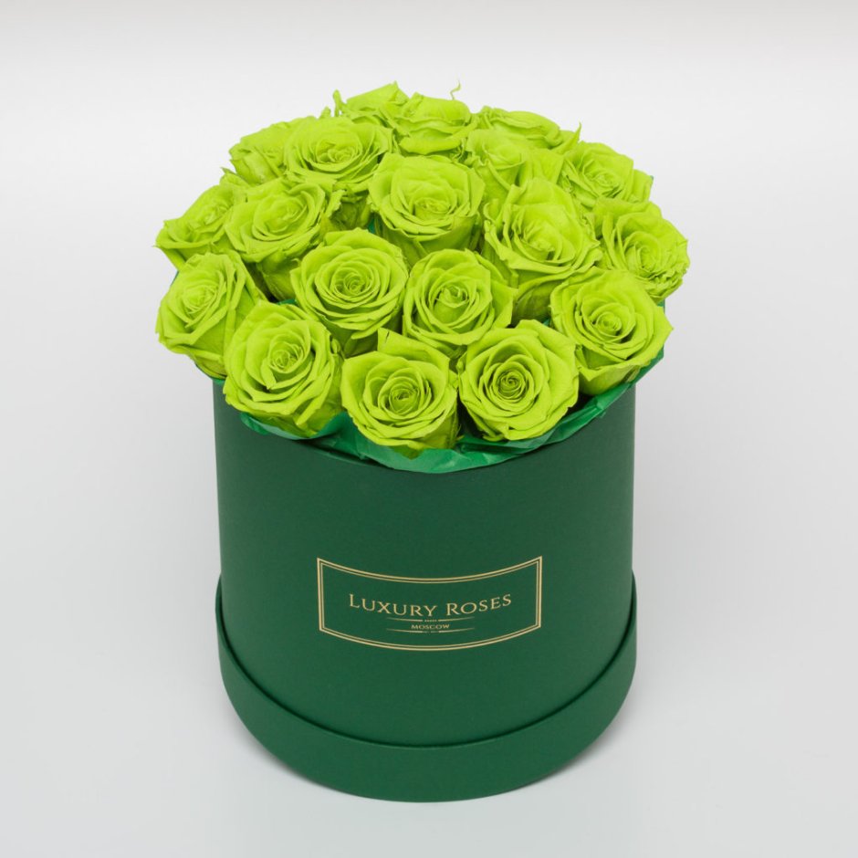 Цветы в зеленой коробке