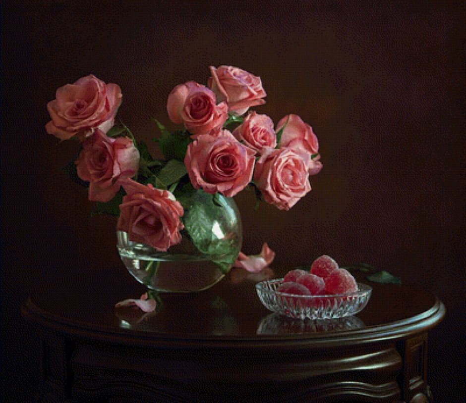 Красивые натюрморты с розами