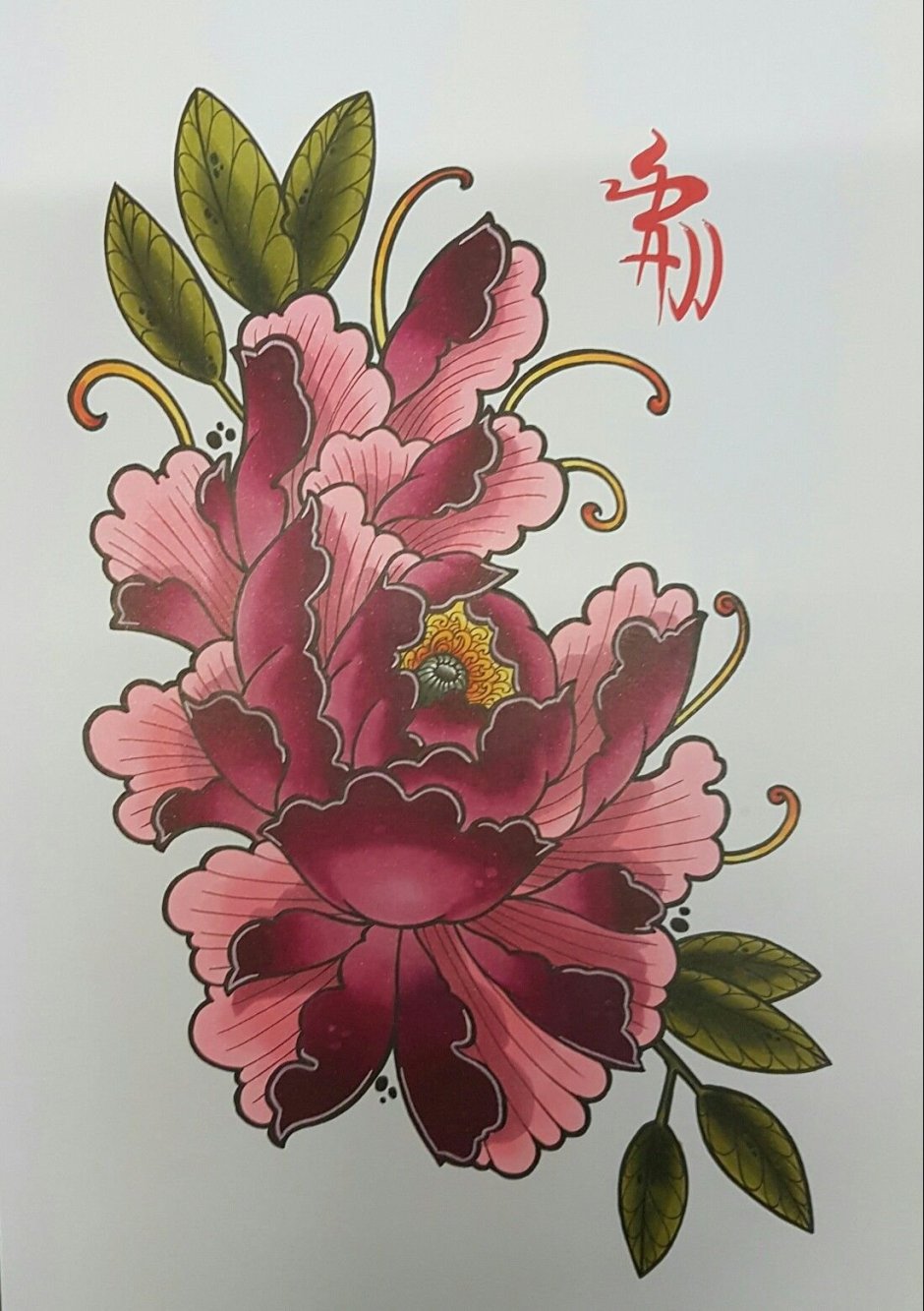 Цветы в японском стиле тату