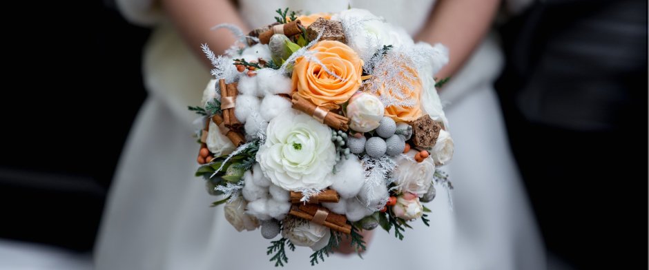 Букет невесты для зимней свадьбы