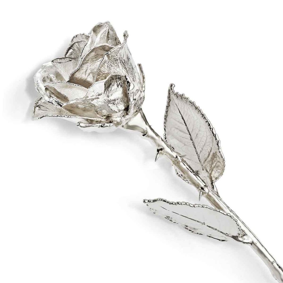 Серебряные искусственные розы