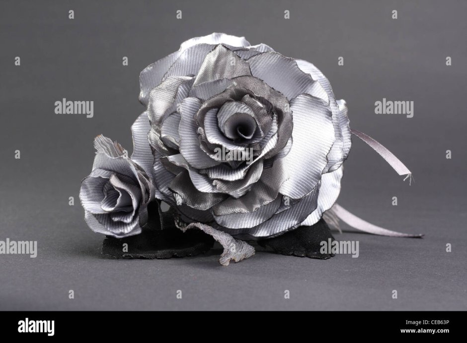 Кулон роза серебро