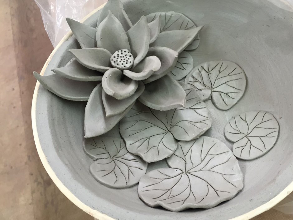 Керамика цветы из глины