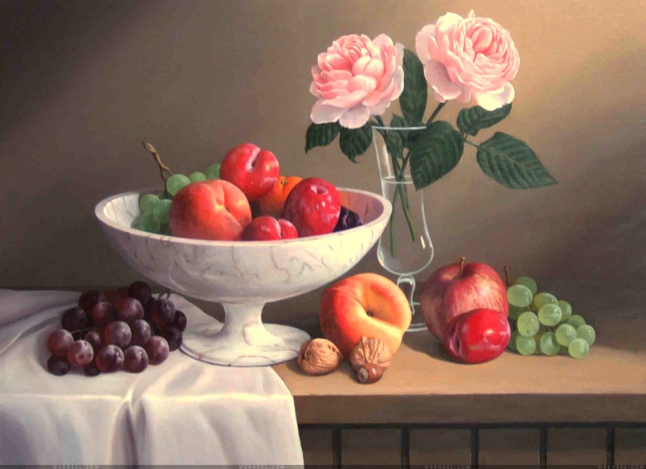 Михаил Стефанеску, "натюрморт фрукты" (1864)