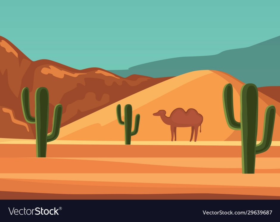 Картина с верблюдом и пальмой