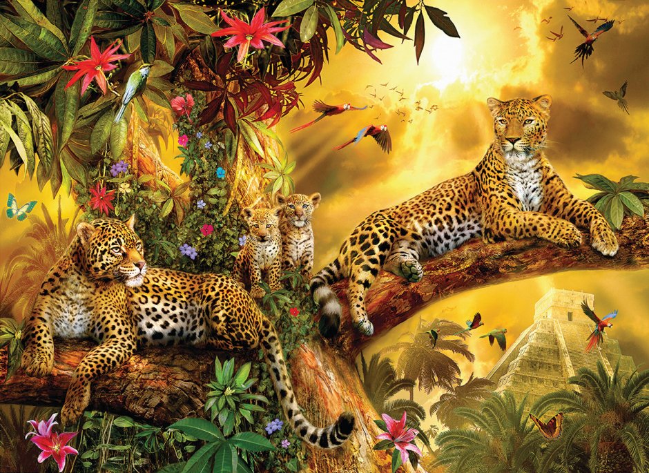 Konigspuzzle леопард 1000