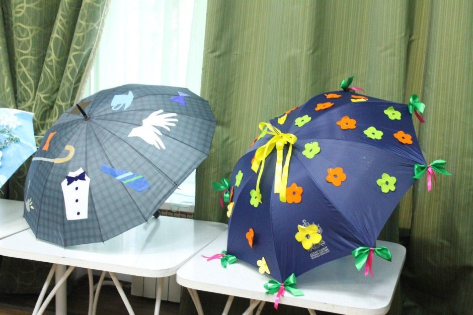 Украшение зонта в детском саду