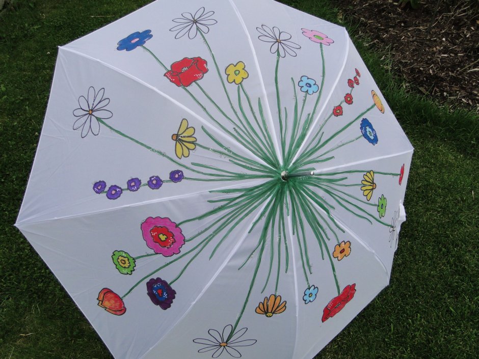 Украсить зонтик своими руками