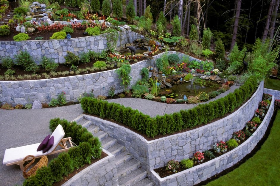 Террасирование склонов проектирование садов