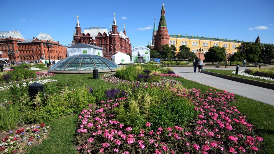 Кремль Москва цветник