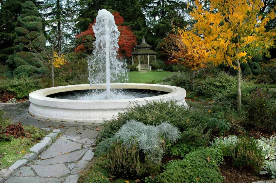 Круглые фонтаны для сада