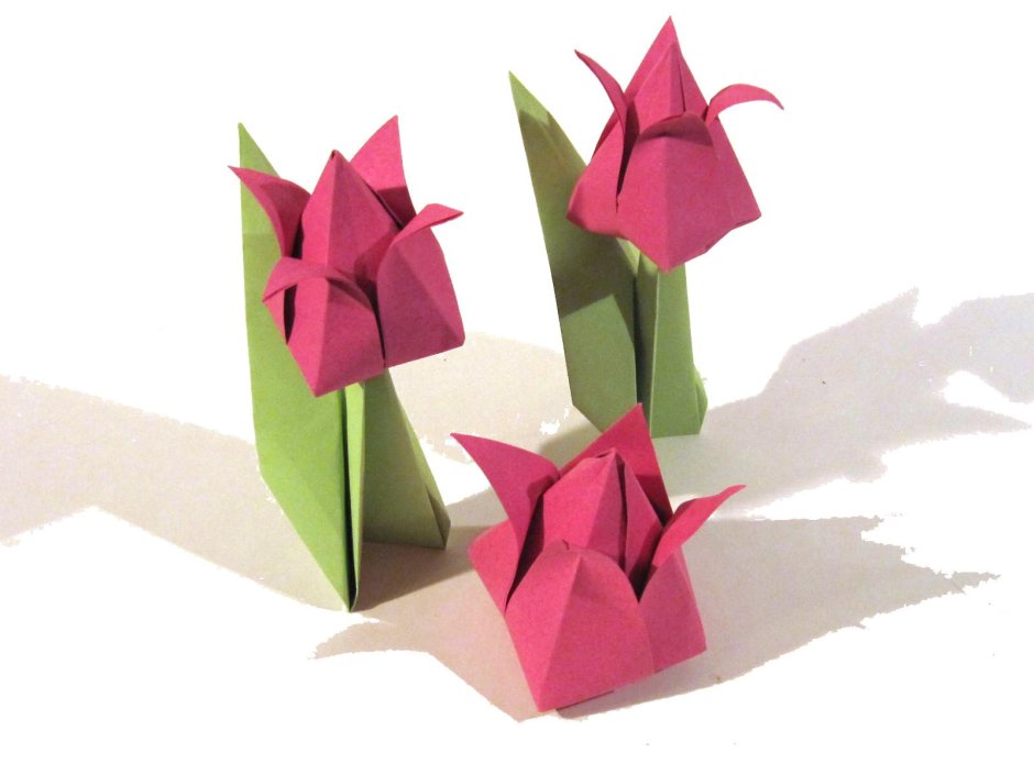 Тюльпанчик оригами