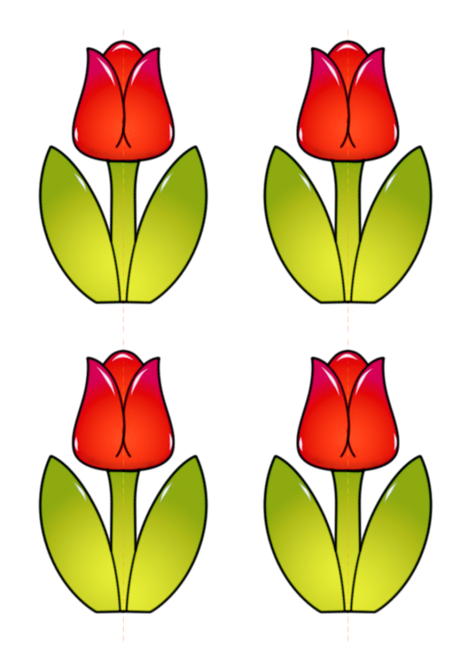 Шаблон тюльпана для вырезания