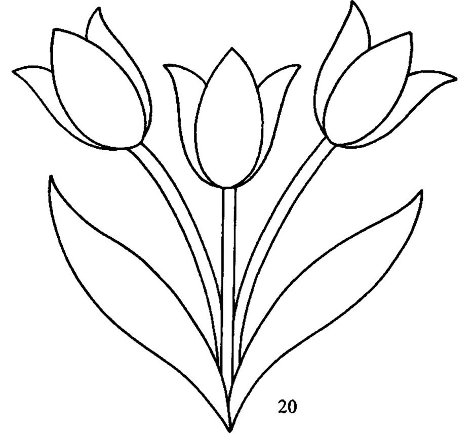 Пряник лист тюльпана