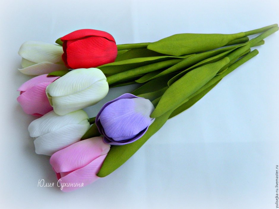 Тюльпаны для вырезания цветные