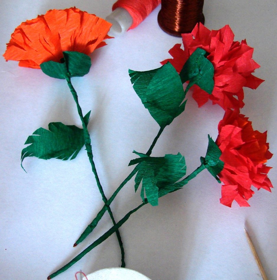 Цветы из гофрированная бумага