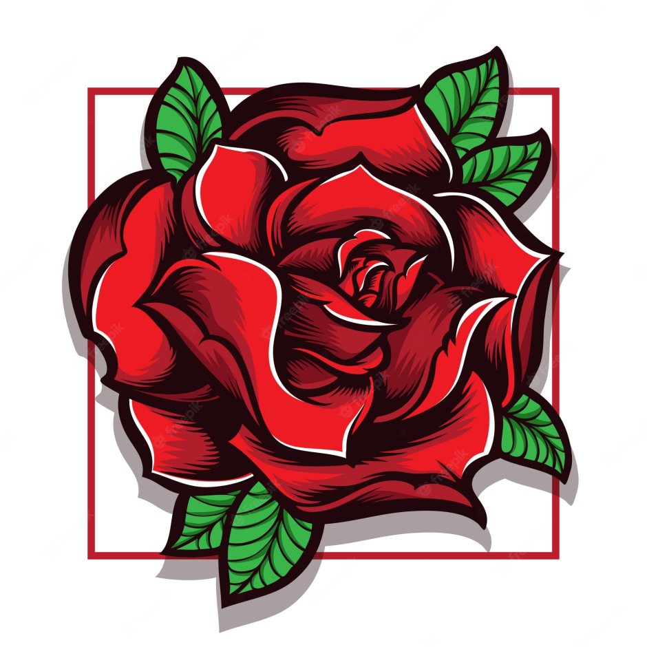 Розы цветные вектор тату