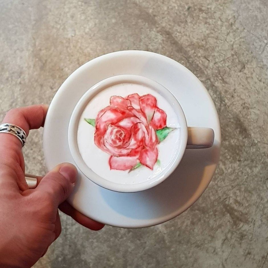 Роза кофе латте роза