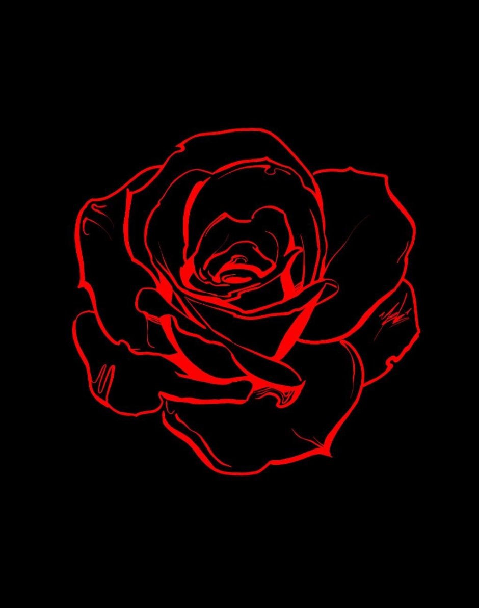 Черные фоны с красными розами