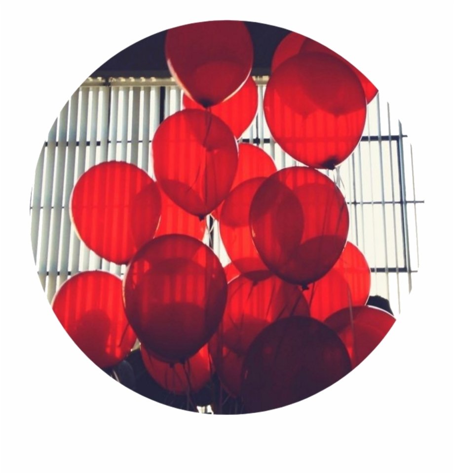 Красные воздушные шары Эстетика