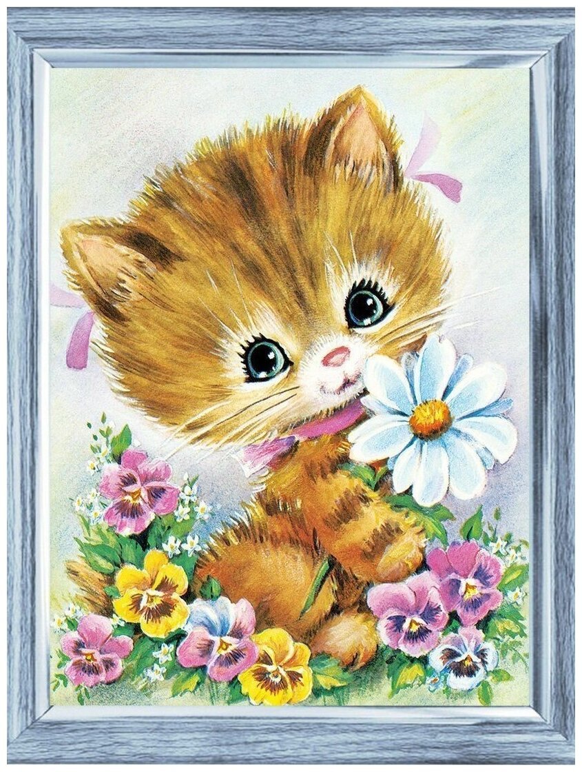 Открытки с кошками и цветами