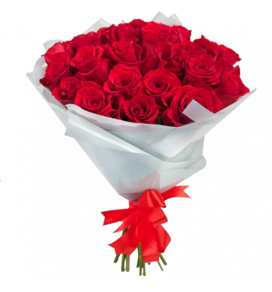 Букет 25 роз Эквадор 40см красные
